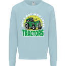Farming Just a Boy Who Loves Tractors Mens Sweatshirt Jumper Light Blue