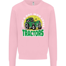 Farming Just a Boy Who Loves Tractors Mens Sweatshirt Jumper Light Pink