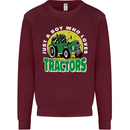 Farming Just a Boy Who Loves Tractors Mens Sweatshirt Jumper Maroon