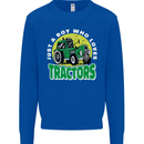Farming Just a Boy Who Loves Tractors Mens Sweatshirt Jumper Royal Blue