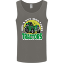 Farming Just a Boy Who Loves Tractors Mens Vest Tank Top Charcoal