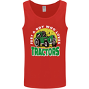 Farming Just a Boy Who Loves Tractors Mens Vest Tank Top Red