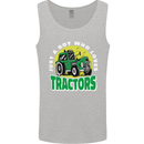 Farming Just a Boy Who Loves Tractors Mens Vest Tank Top Sports Grey