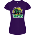 Farming Just a Boy Who Loves Tractors Womens Petite Cut T-Shirt Purple