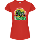 Farming Just a Boy Who Loves Tractors Womens Petite Cut T-Shirt Red