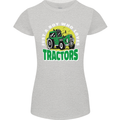 Farming Just a Boy Who Loves Tractors Womens Petite Cut T-Shirt Sports Grey