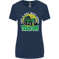 Farming Just a Boy Who Loves Tractors Womens Wider Cut T-Shirt Navy Blue