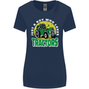 Farming Just a Boy Who Loves Tractors Womens Wider Cut T-Shirt Navy Blue