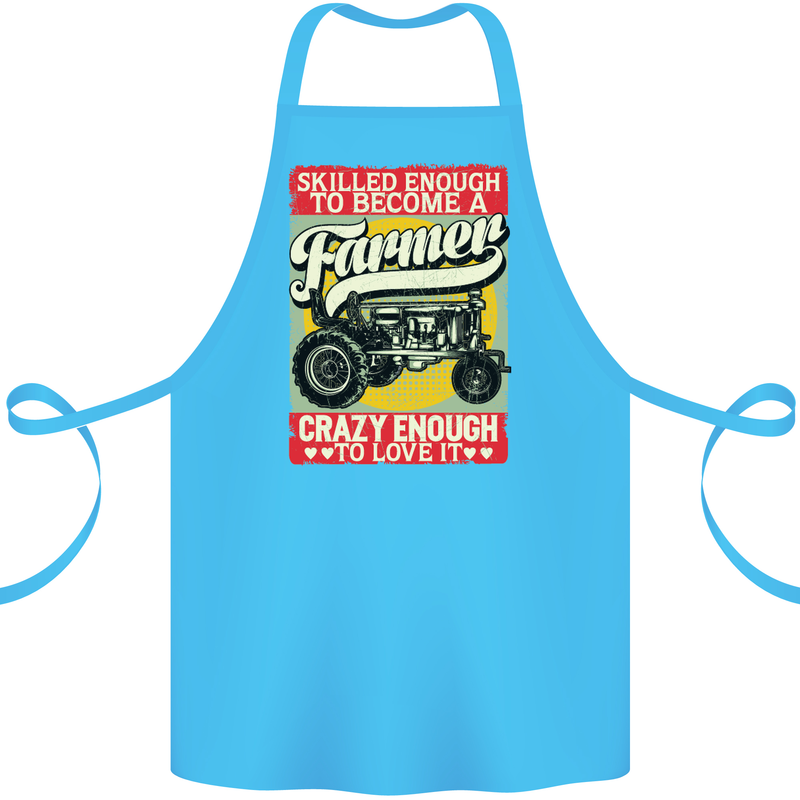 Farming Skilled Enough to Be a Farmer Cotton Apron 100% Organic Turquoise
