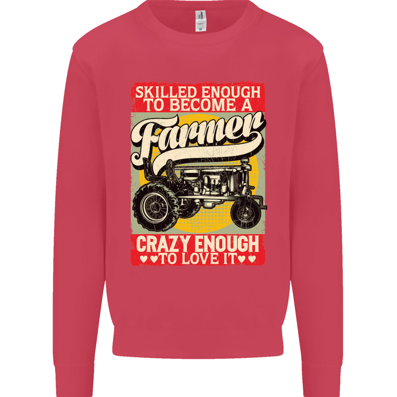 Farming Skilled Enough to Be a Farmer Kids Sweatshirt Jumper Heliconia