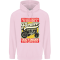 Farming Skilled Enough to Be a Farmer Mens 80% Cotton Hoodie Light Pink
