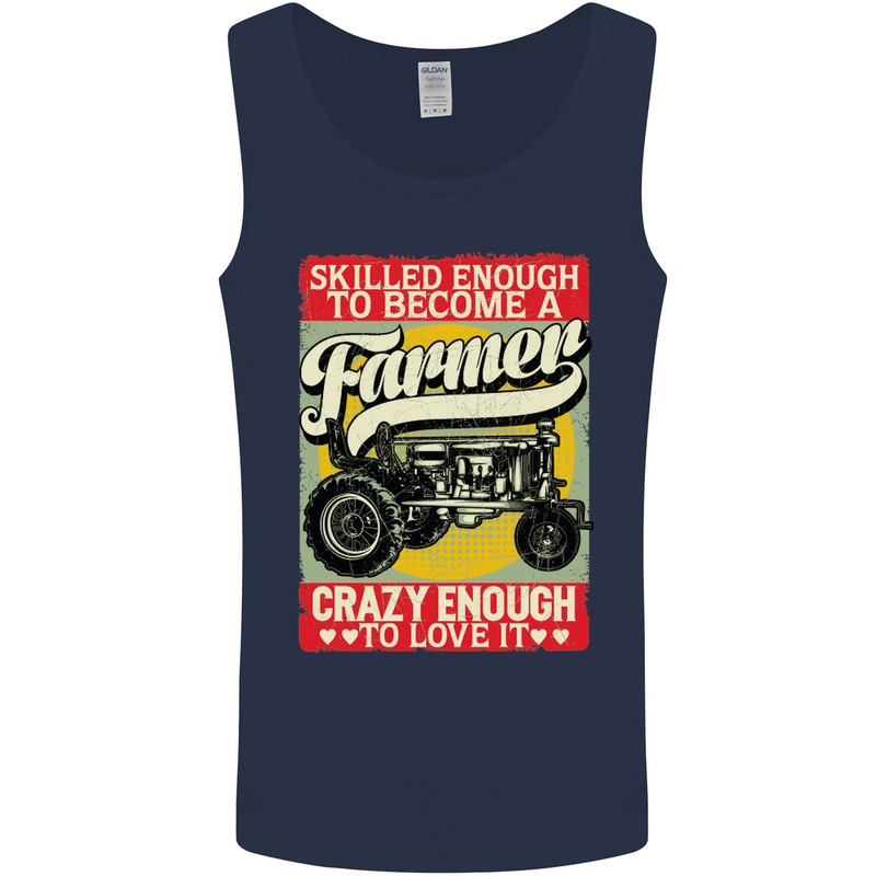 Farming Skilled Enough to Be a Farmer Mens Vest Tank Top Navy Blue