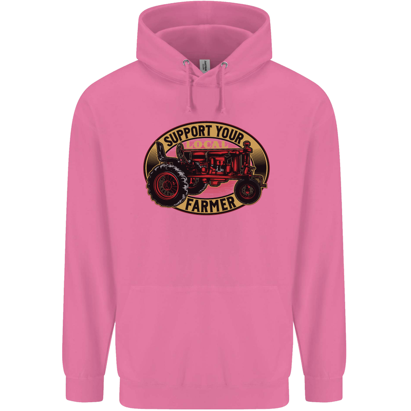 Farming Support Your Local Farmer Mens 80% Cotton Hoodie Azelea