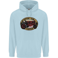 Farming Support Your Local Farmer Mens 80% Cotton Hoodie Light Blue
