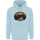Farming Support Your Local Farmer Mens 80% Cotton Hoodie Light Blue