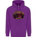 Farming Support Your Local Farmer Mens 80% Cotton Hoodie Purple