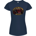 Farming Support Your Local Farmer Womens Petite Cut T-Shirt Navy Blue