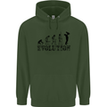 Father And Son Evolution Father's Day Dad Childrens Kids Hoodie Forest Green