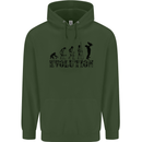 Father And Son Evolution Father's Day Dad Childrens Kids Hoodie Forest Green