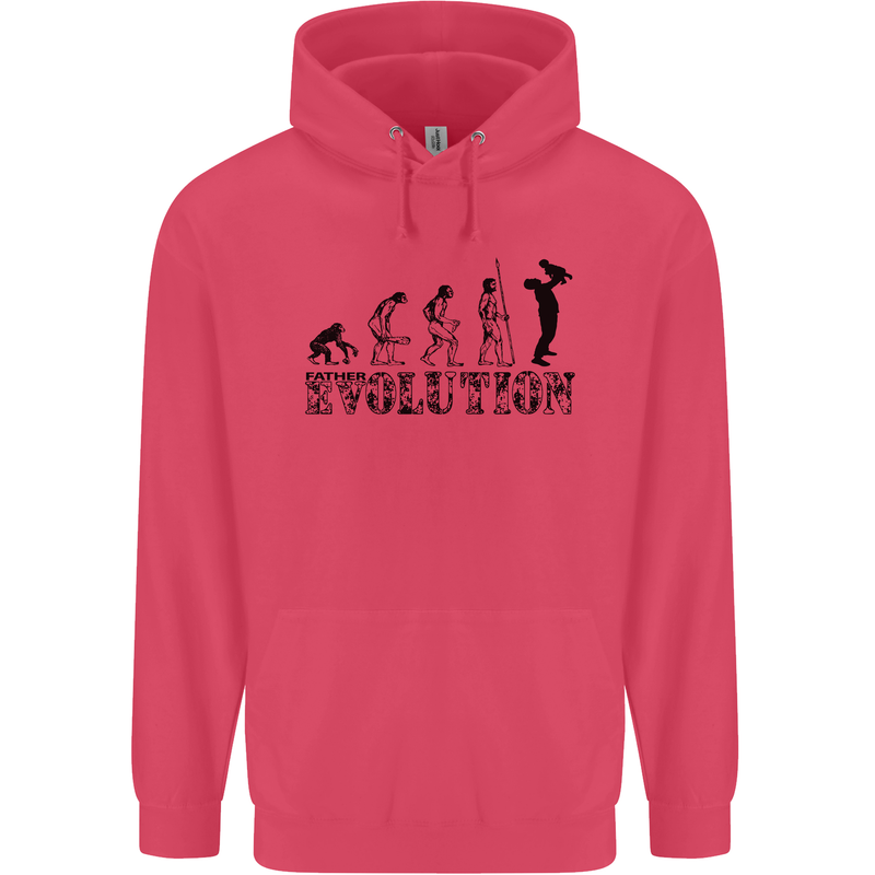 Father And Son Evolution Father's Day Dad Childrens Kids Hoodie Heliconia