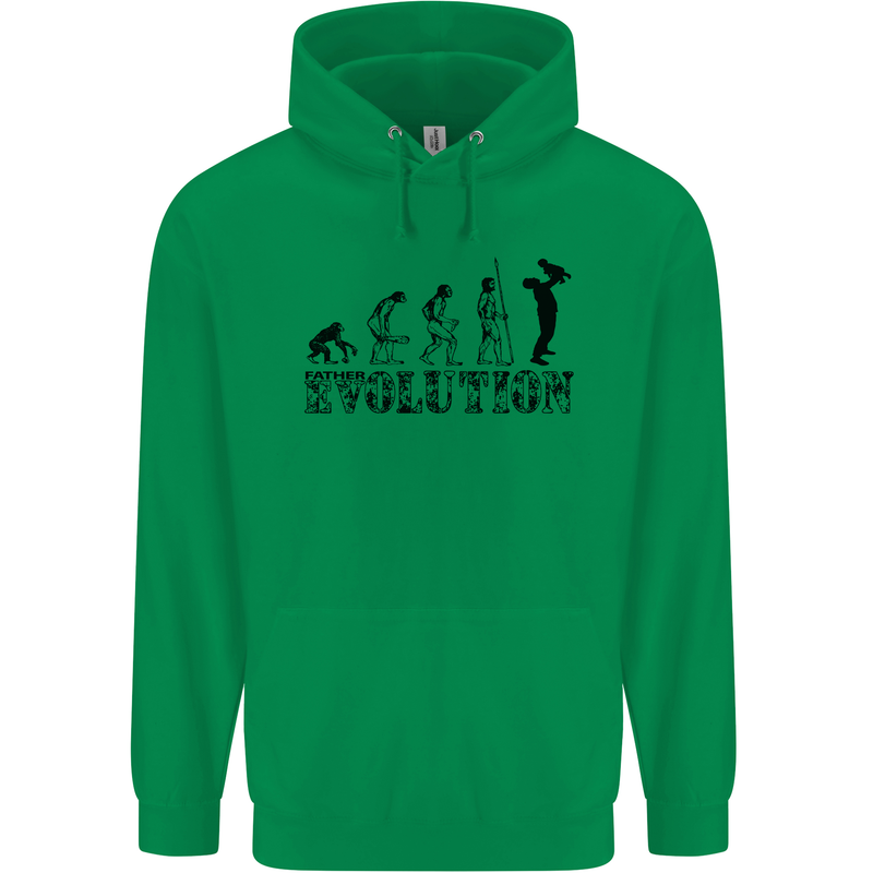 Father And Son Evolution Father's Day Dad Childrens Kids Hoodie Irish Green