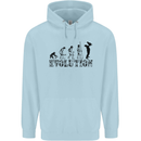 Father And Son Evolution Father's Day Dad Childrens Kids Hoodie Light Blue