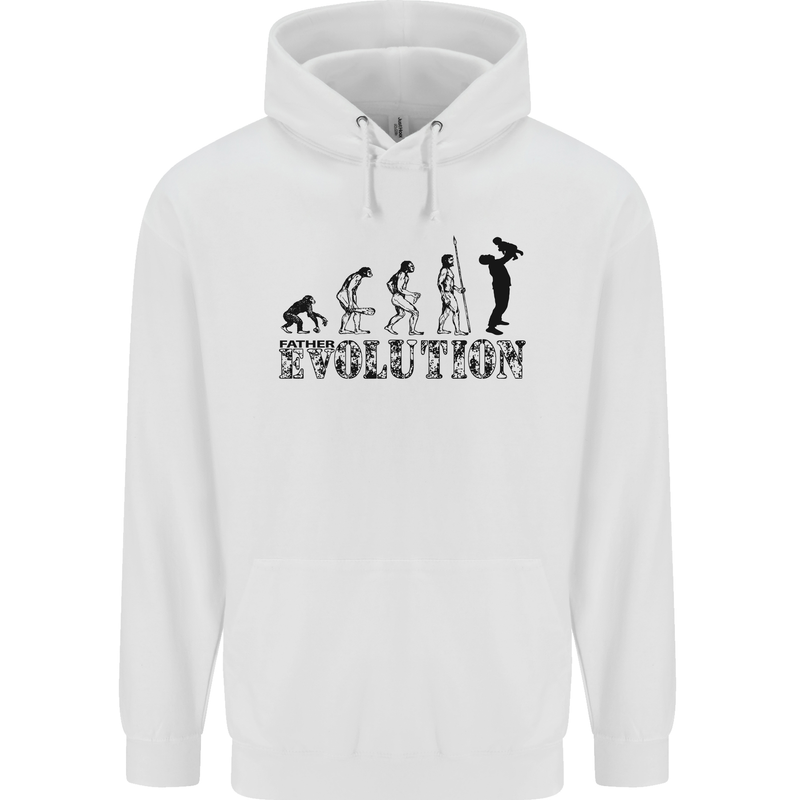 Father And Son Evolution Father's Day Dad Childrens Kids Hoodie White