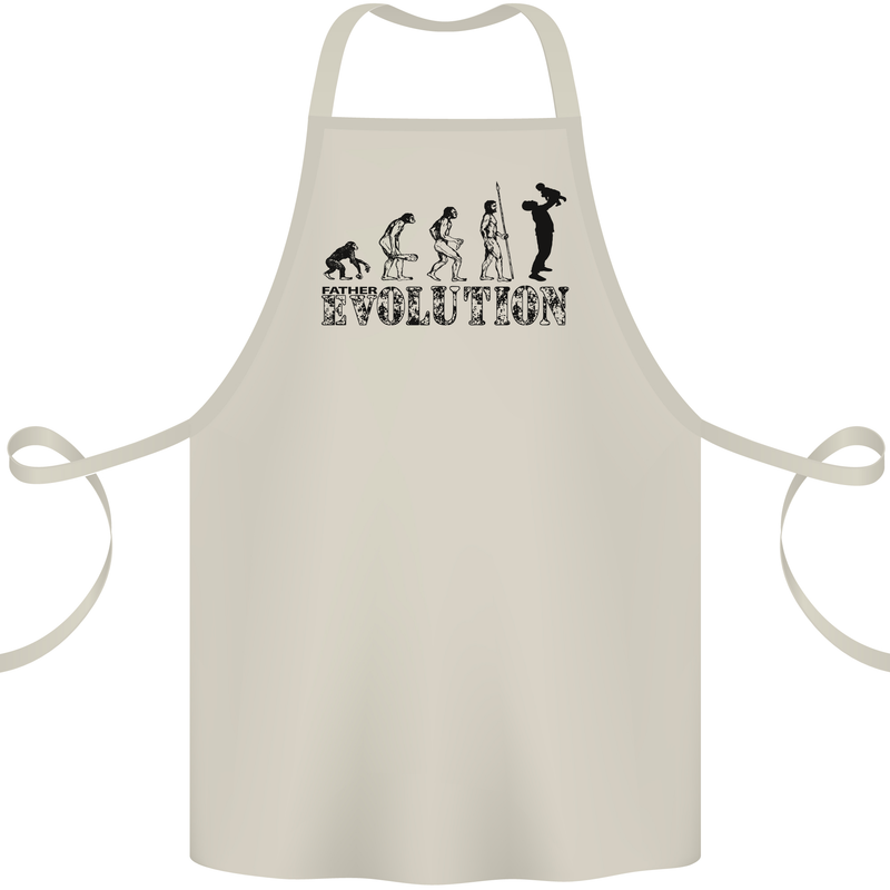 Father And Son Evolution Father's Day Dad Cotton Apron 100% Organic Natural