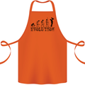 Father And Son Evolution Father's Day Dad Cotton Apron 100% Organic Orange