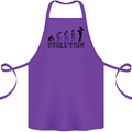 Father And Son Evolution Father's Day Dad Cotton Apron 100% Organic Purple