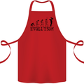 Father And Son Evolution Father's Day Dad Cotton Apron 100% Organic Red