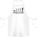 Father And Son Evolution Father's Day Dad Cotton Apron 100% Organic White