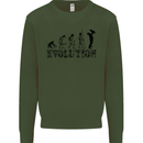 Father And Son Evolution Father's Day Dad Kids Sweatshirt Jumper Forest Green
