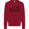 Father And Son Evolution Father's Day Dad Kids Sweatshirt Jumper Red