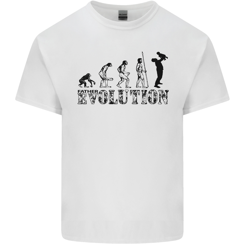 Father And Son Evolution Father's Day Dad Kids T-Shirt Childrens White