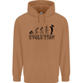 Father And Son Evolution Father's Day Dad Mens 80% Cotton Hoodie Caramel Latte