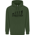 Father And Son Evolution Father's Day Dad Mens 80% Cotton Hoodie Forest Green