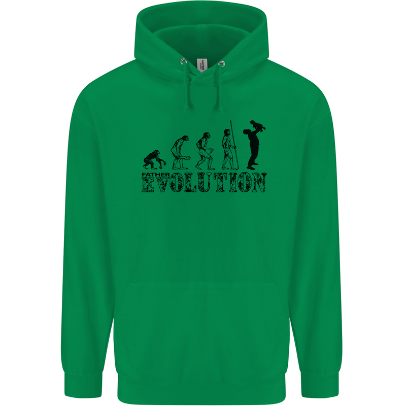 Father And Son Evolution Father's Day Dad Mens 80% Cotton Hoodie Irish Green