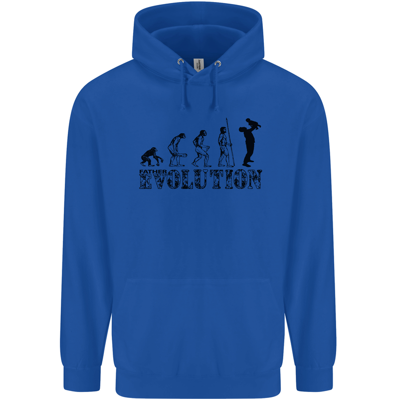 Father And Son Evolution Father's Day Dad Mens 80% Cotton Hoodie Royal Blue