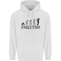 Father And Son Evolution Father's Day Dad Mens 80% Cotton Hoodie White