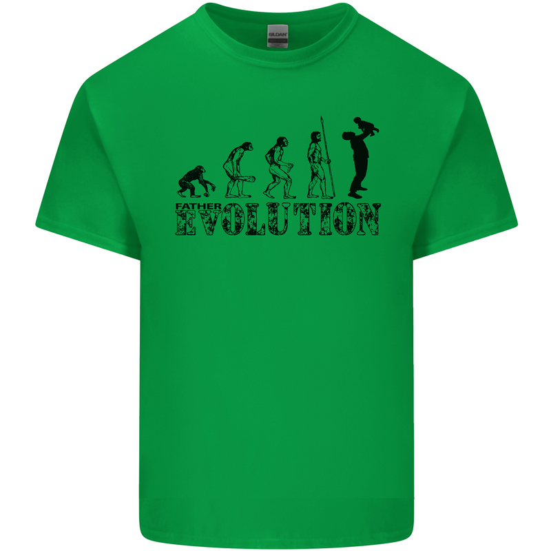 Father And Son Evolution Father's Day Dad Mens Cotton T-Shirt Tee Top Irish Green