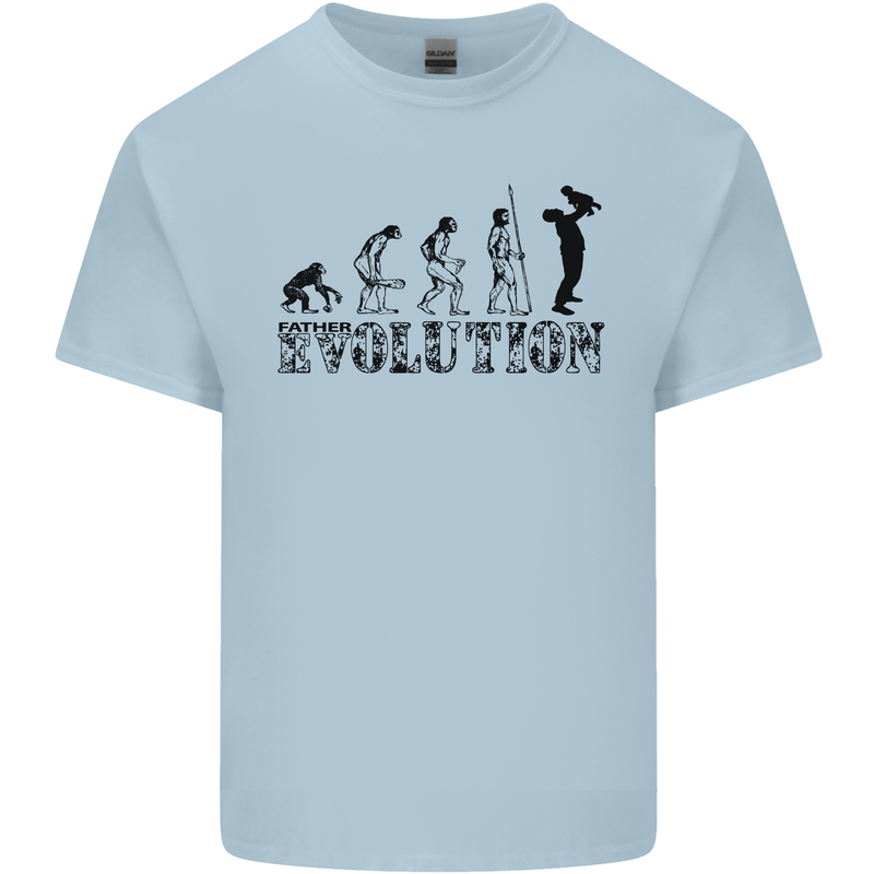 Father And Son Evolution Father's Day Dad Mens Cotton T-Shirt Tee Top Light Blue