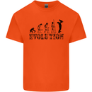Father And Son Evolution Father's Day Dad Mens Cotton T-Shirt Tee Top Orange