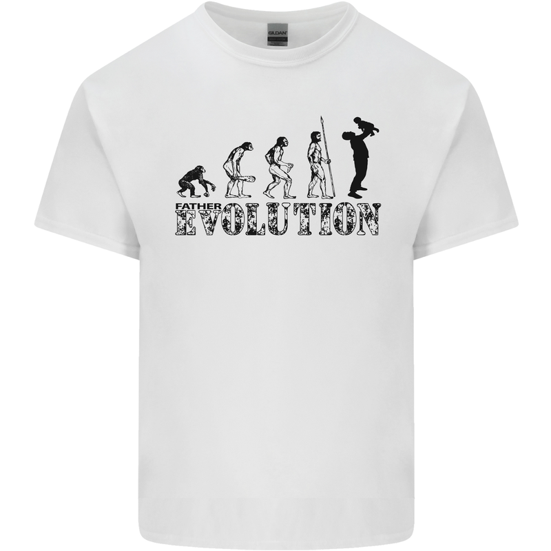 Father And Son Evolution Father's Day Dad Mens Cotton T-Shirt Tee Top White