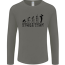 Father And Son Evolution Father's Day Dad Mens Long Sleeve T-Shirt Charcoal