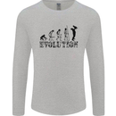Father And Son Evolution Father's Day Dad Mens Long Sleeve T-Shirt Sports Grey