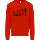 Father And Son Evolution Father's Day Dad Mens Sweatshirt Jumper Bright Red
