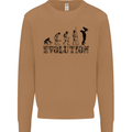 Father And Son Evolution Father's Day Dad Mens Sweatshirt Jumper Caramel Latte