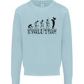 Father And Son Evolution Father's Day Dad Mens Sweatshirt Jumper Light Blue