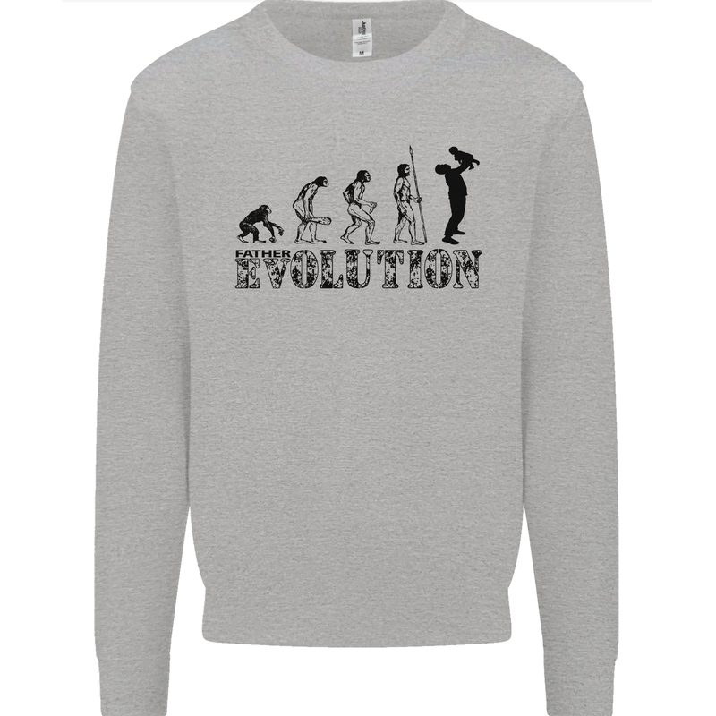 Father And Son Evolution Father's Day Dad Mens Sweatshirt Jumper Sports Grey